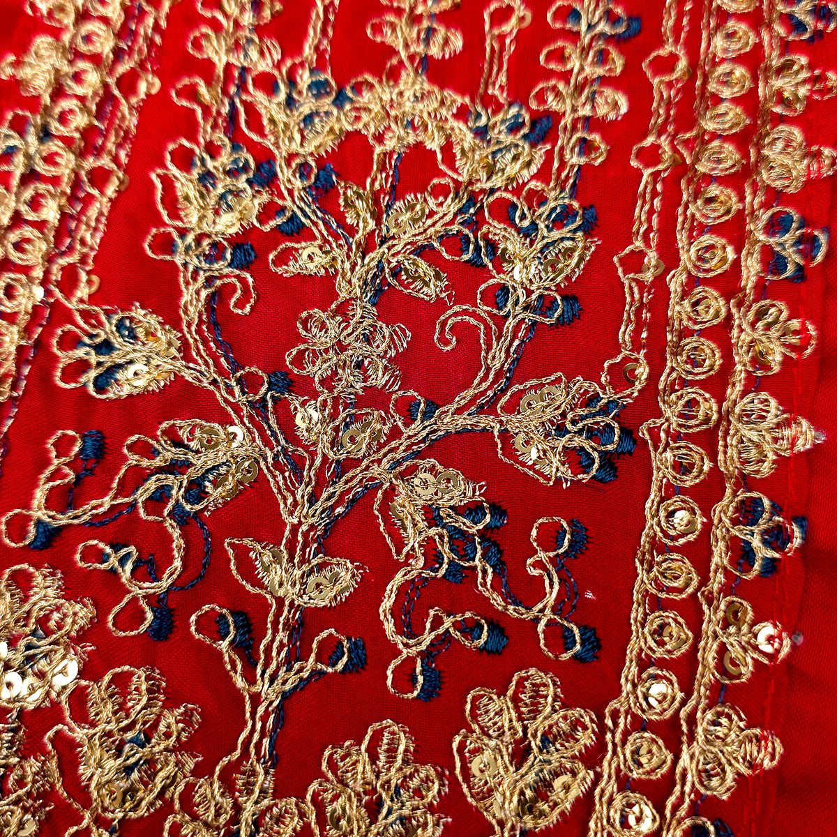 Kurti - 3 Piece Kurti Set - Wine Embroidered Kurti Set