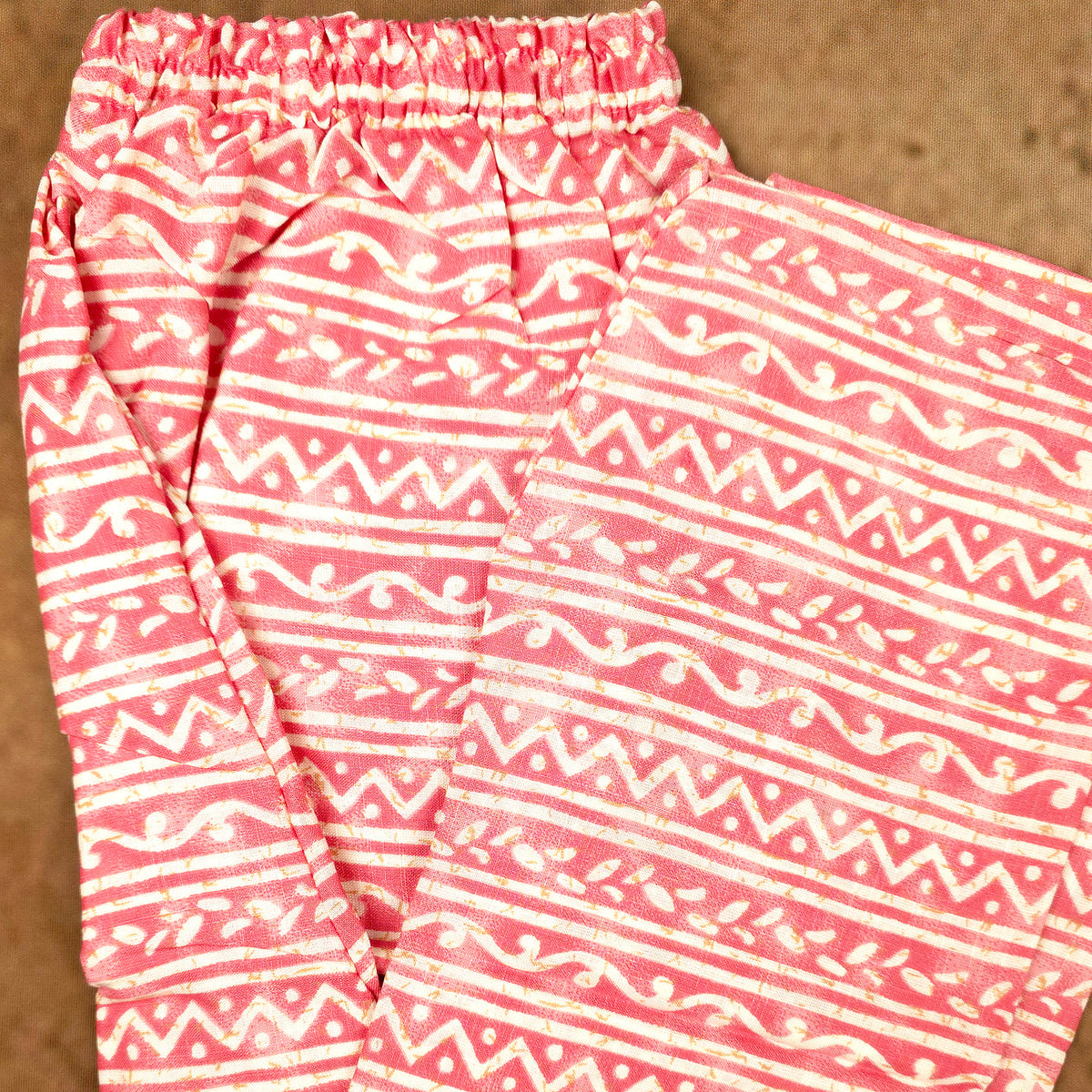 Kurti - 3 Piece Kurti Set - Pink Floral