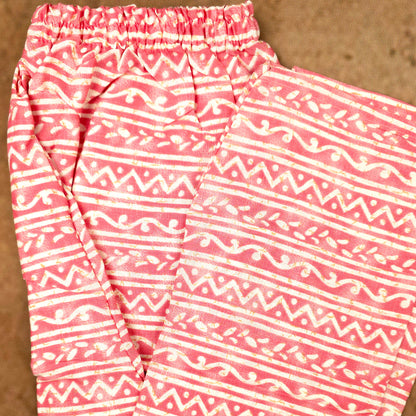 Kurti - 3 Piece Kurti Set - Pink Floral