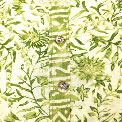 Kurti - 3 Piece Kurti Set - Green Floral Printed