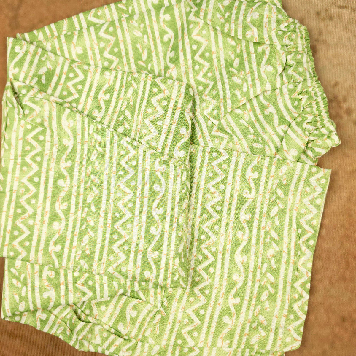 Kurti - 3 Piece Kurti Set - Green Floral Printed