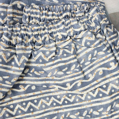 Kurti - 3 Piece Kurti Set - Blue Floral Printed