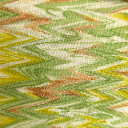 Kurti - 3 Piece Kurti Set - Green Zigzag Printed