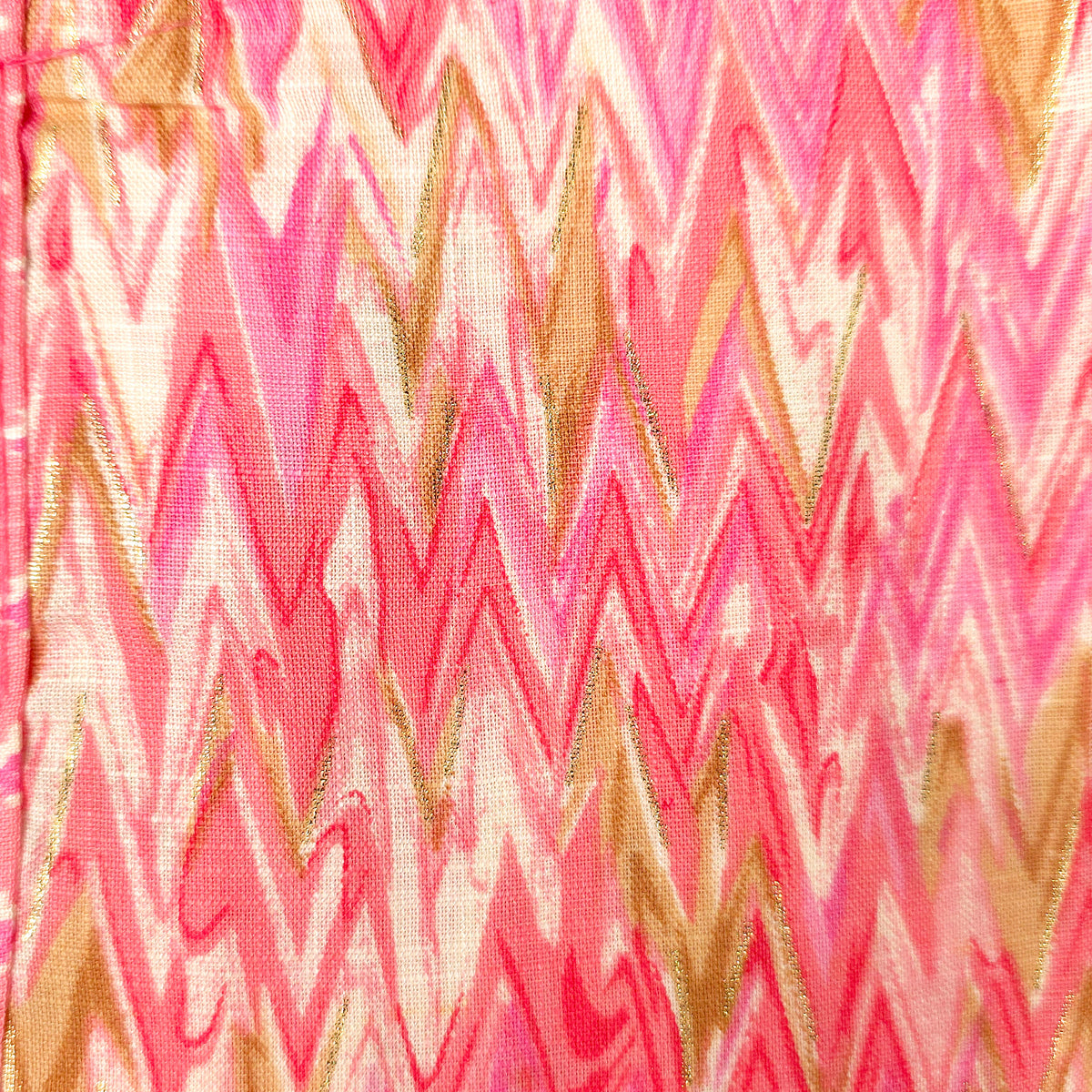 Kurti - 3 Piece Kurti Set - Pink Zigzag Printed