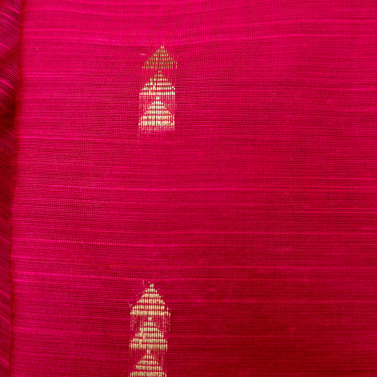 Kurti - 3 Piece Kurti Set - Fuchsia Pink Raw Silk