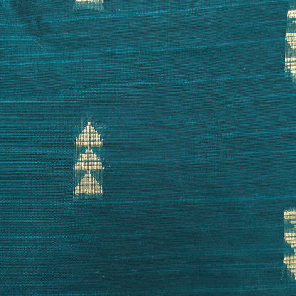 Kurti - 3 Piece Kurti Set - Teal Blue Raw Silk