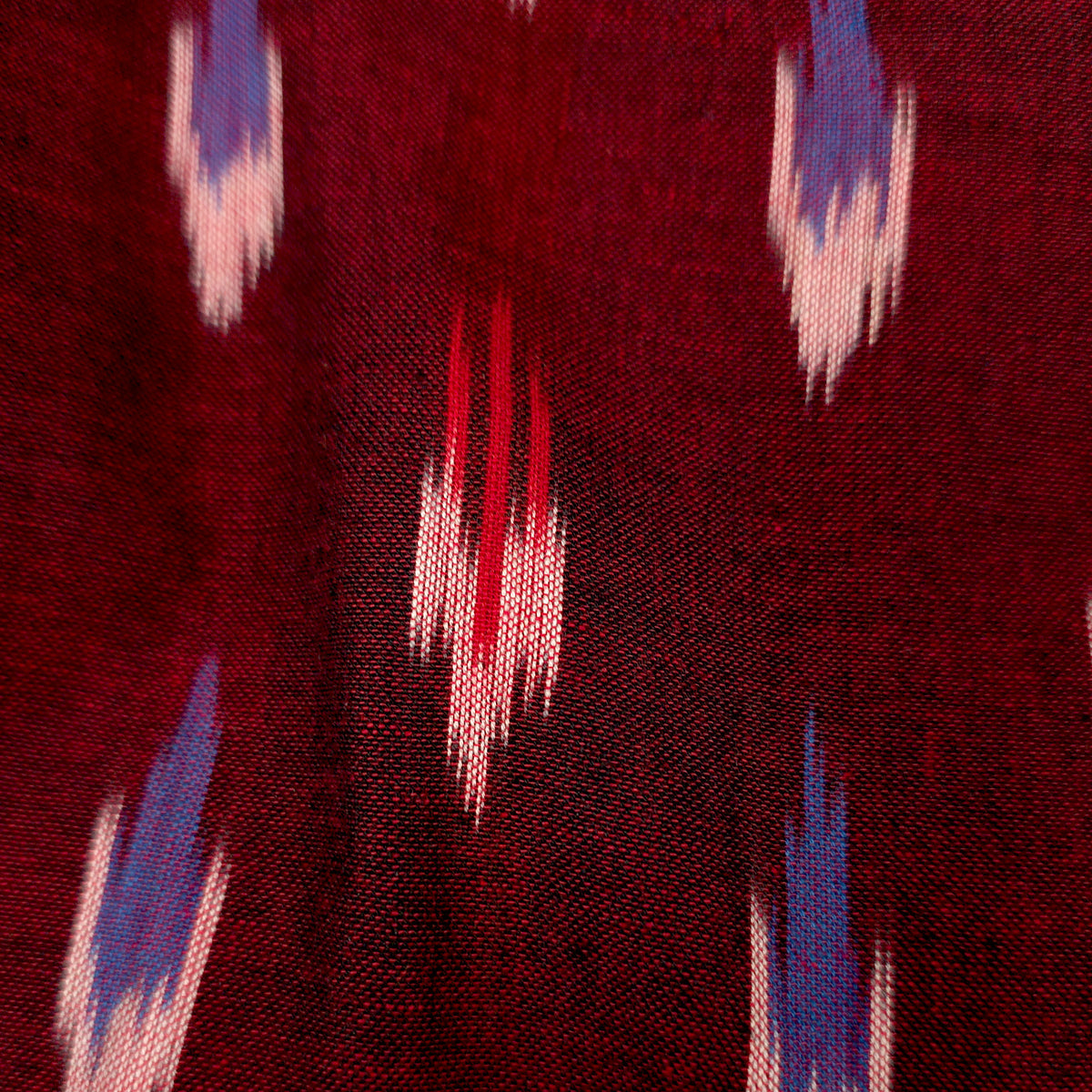 Kurti - Ikkat Kurti Top - Deep Maroon Ikkat