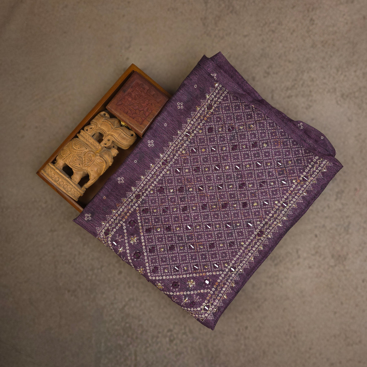 Salwar Material - Wine Purple