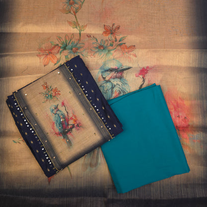 Salwar Material - Navy Blue