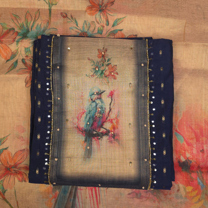 Salwar Material - Navy Blue