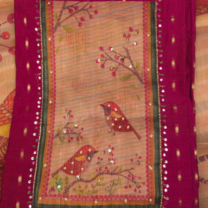 Salwar Material - Dark Pink