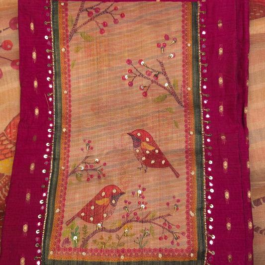 Salwar Material - Dark Pink