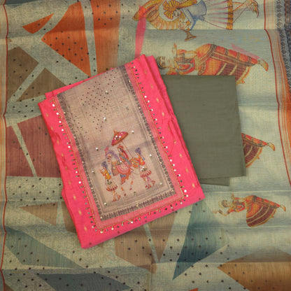 Salwar Material - Pink