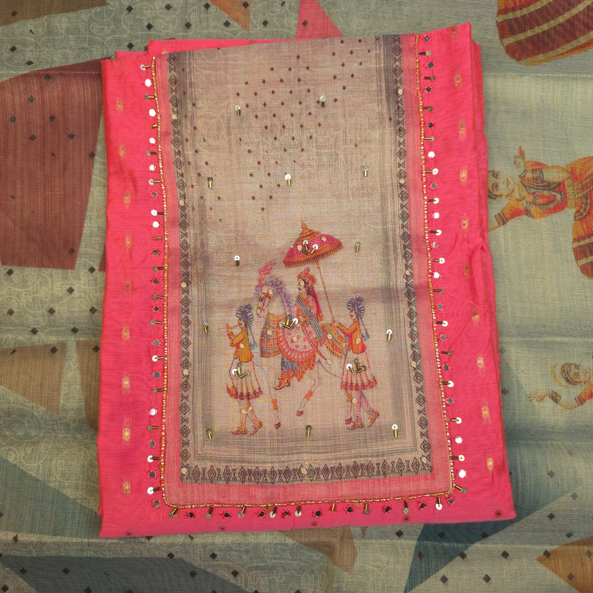 Salwar Material - Pink
