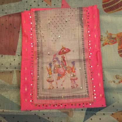 Salwar Material - Pink