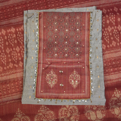 Salwar Material - Muted Taupe Grey