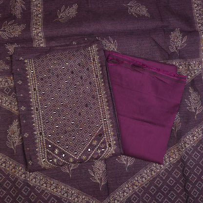 Salwar Material - Wine Purple