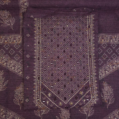 Salwar Material - Wine Purple