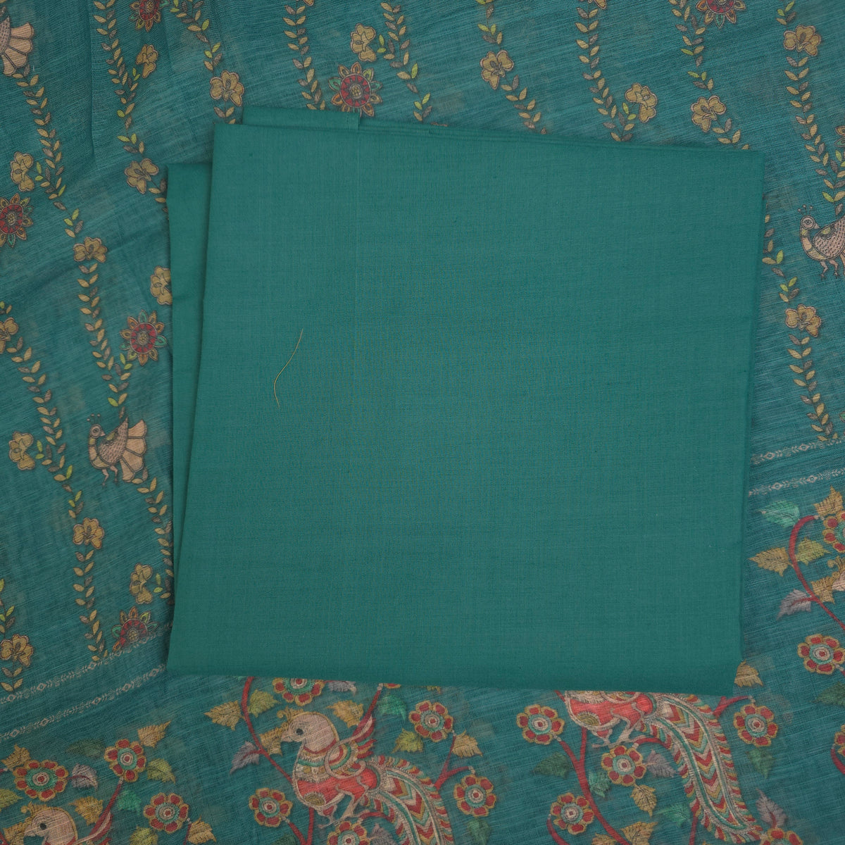 Salwar Material - Teal Green