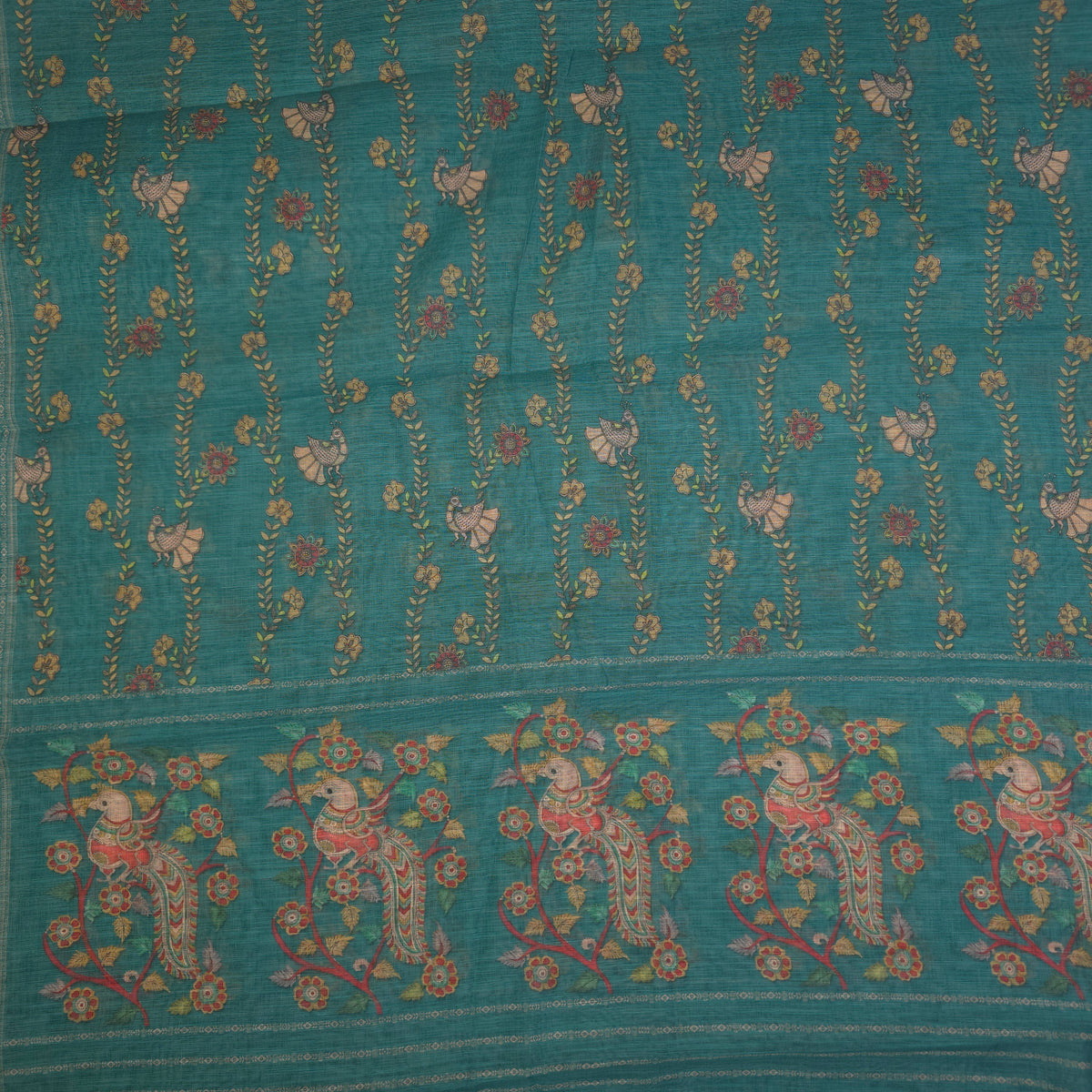 Salwar Material - Teal Green