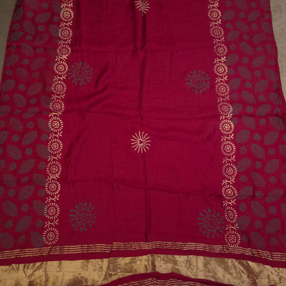 Salwar Material - Teal & Maroon