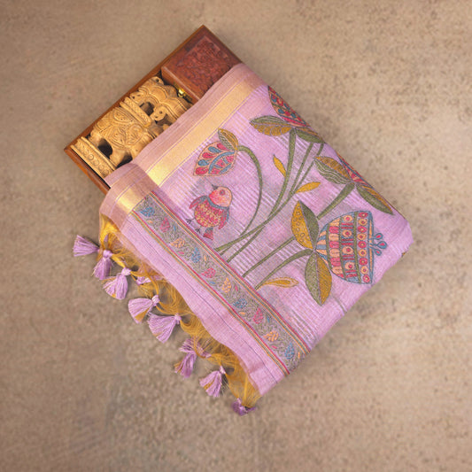 Cotton Saree - Lilac