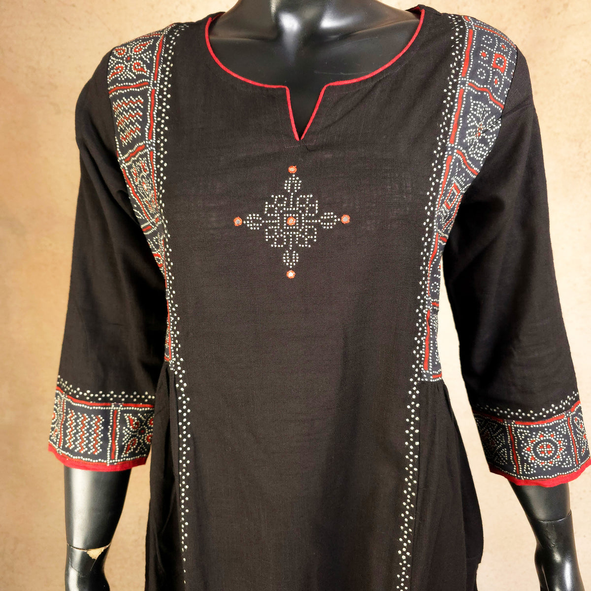 Kurti - 2 Piece Kurti Set - Black