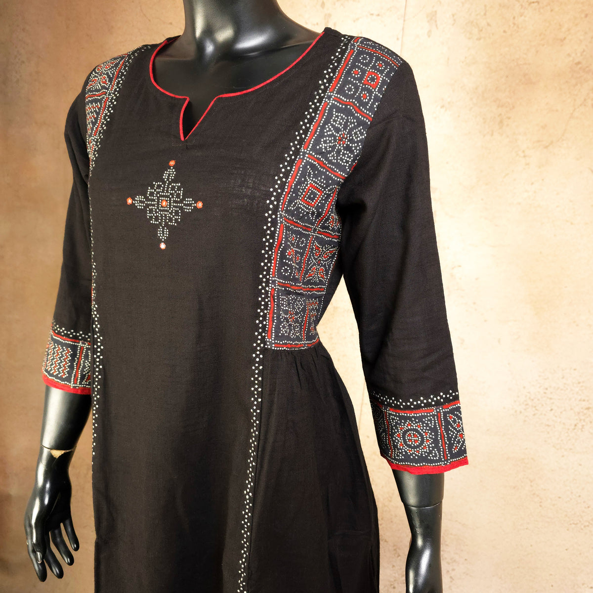 Kurti - 2 Piece Kurti Set - Black