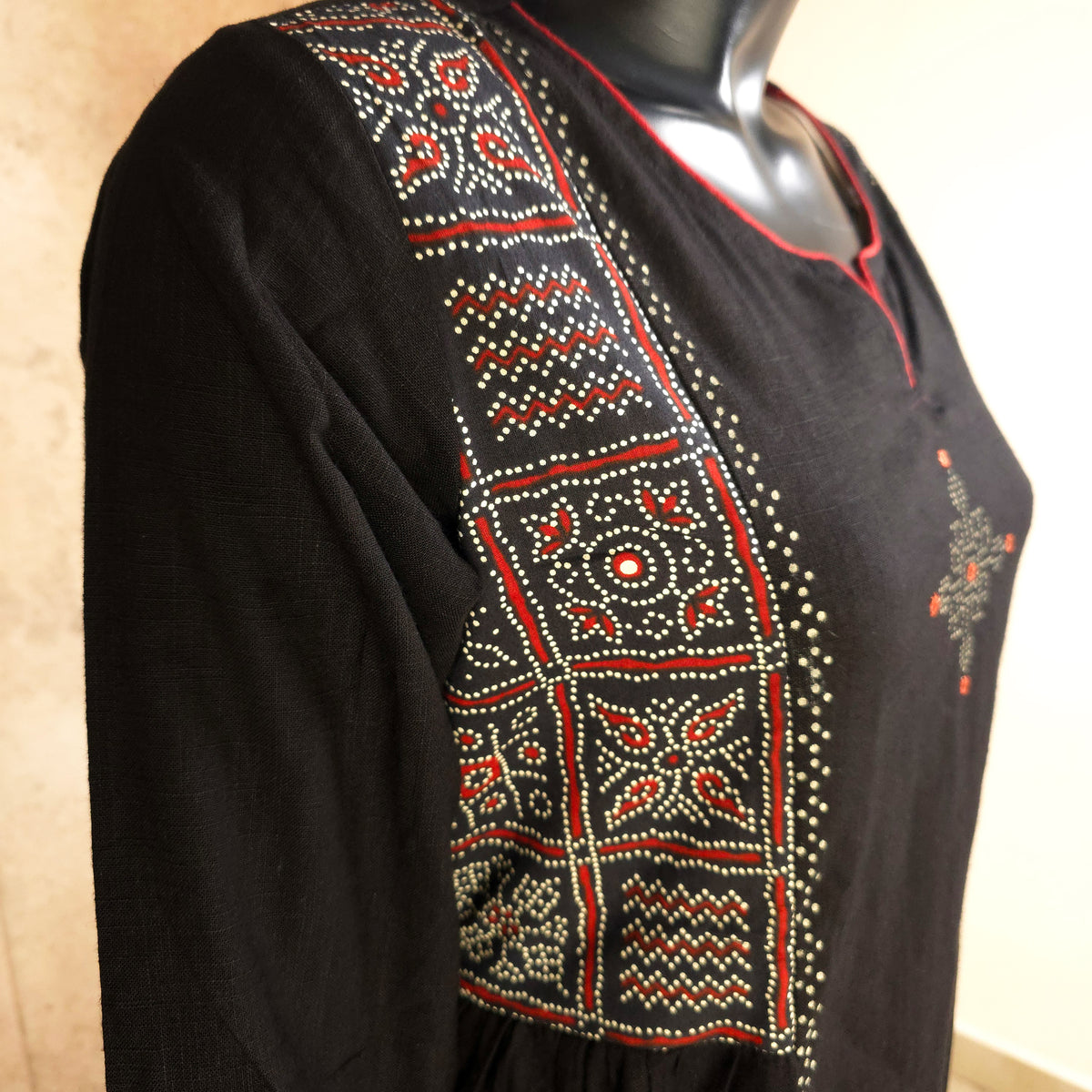 Kurti - 2 Piece Kurti Set - Black