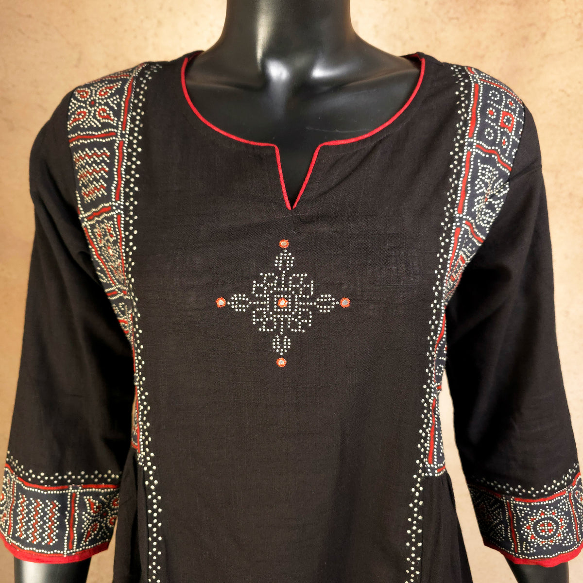 Kurti - 2 Piece Kurti Set - Black