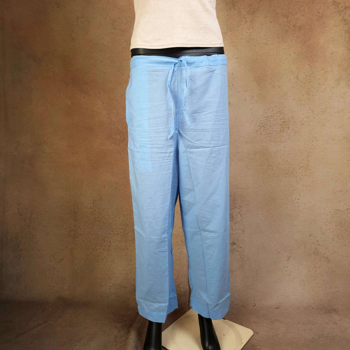 Kurti - 3 Piece Kurti Set - Powder Blue Collar-neck