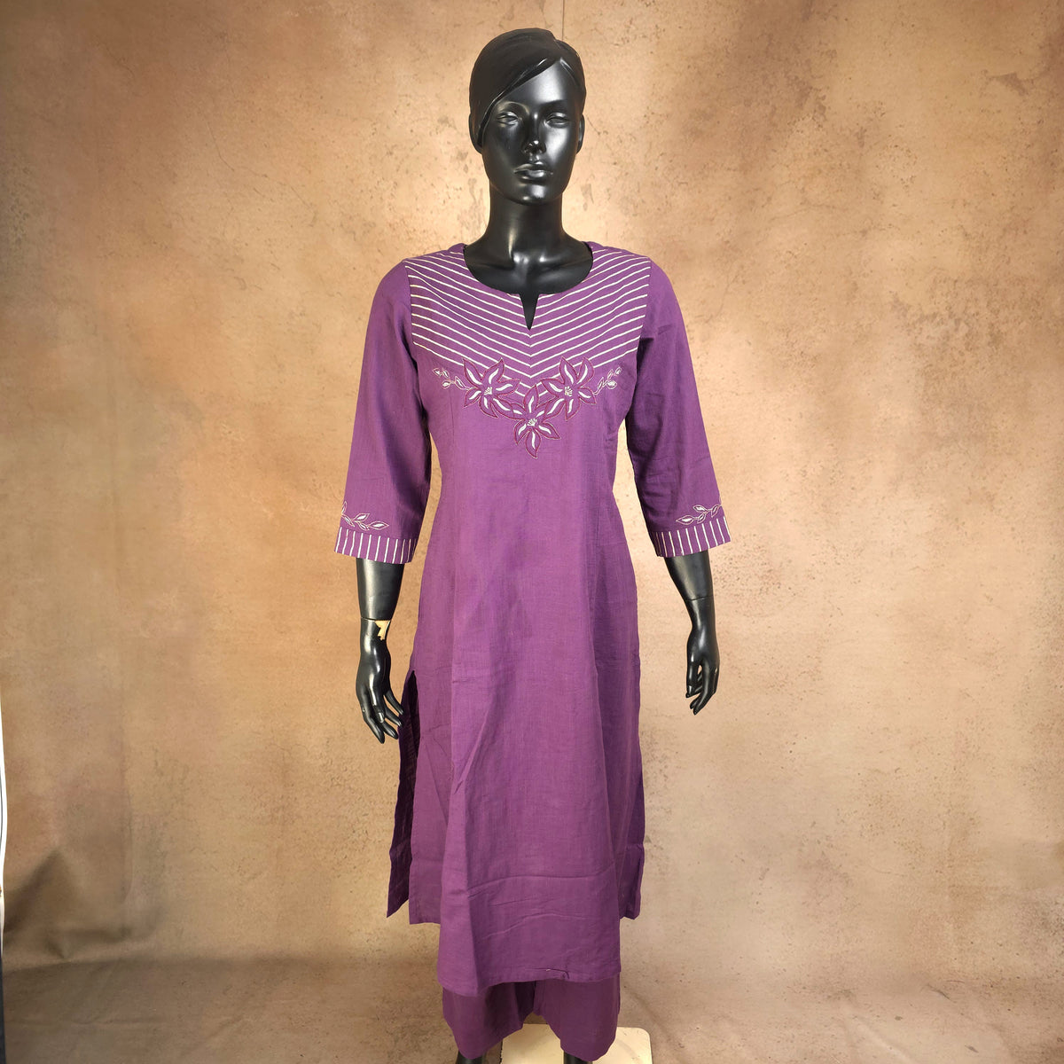 Kurti - 2 Piece Kurti Set - Purple