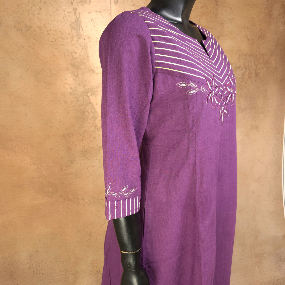 Kurti - 2 Piece Kurti Set - Purple