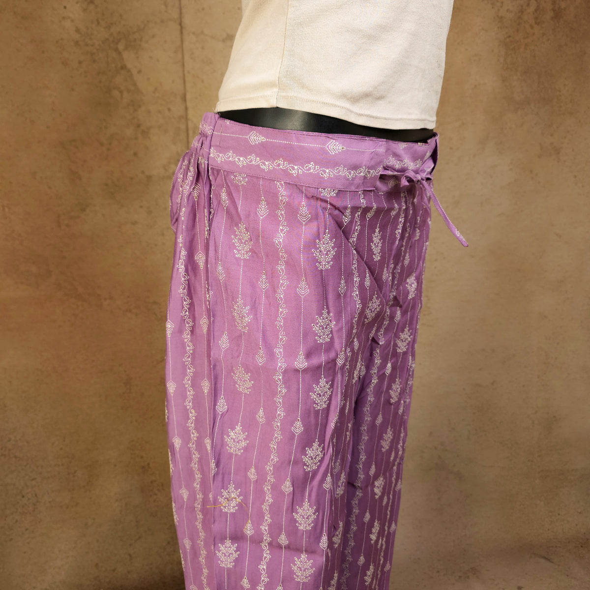 Kurti - 3 Piece Kurti Set - Lavender Purple