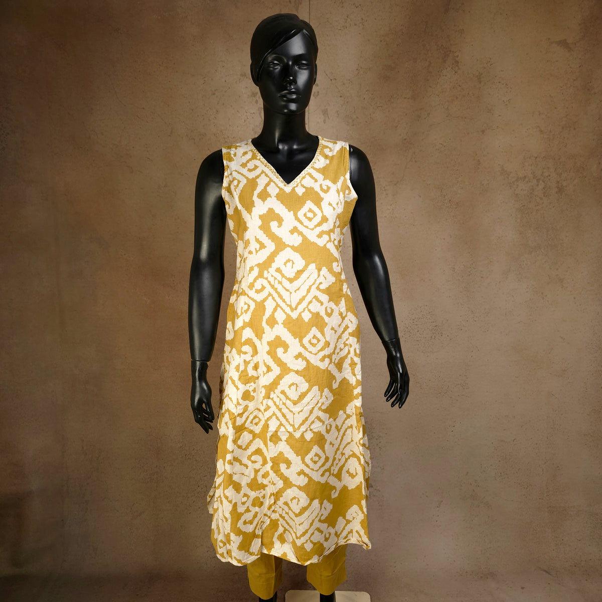 Kurti - 2 Piece Kurti Set - Muted Mustard