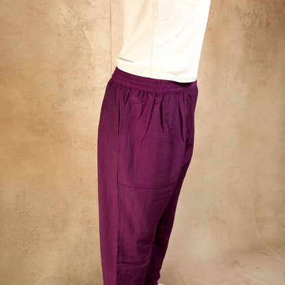 Kurti - 3 Piece Kurti Set - Plum/Mulberry