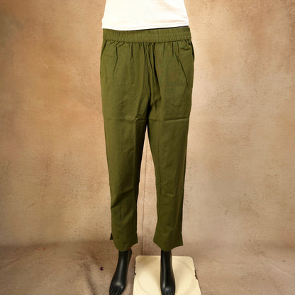 Kurti - 2 Piece Kurti Set - Muted Military Green