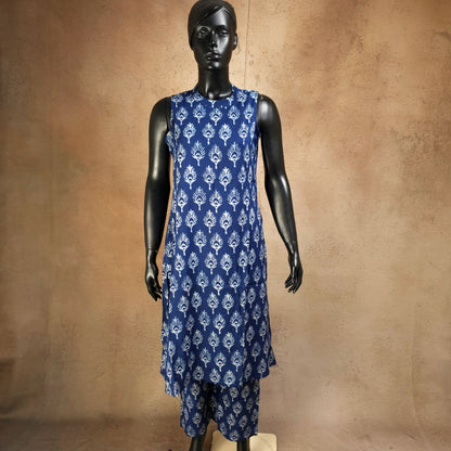 Kurti - 2 Piece Kurti Set - Royal Blue