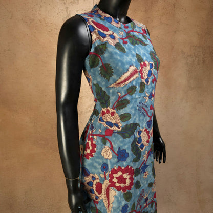 Kurti - 2 Piece Kurti Set - Muted Dusty Blue