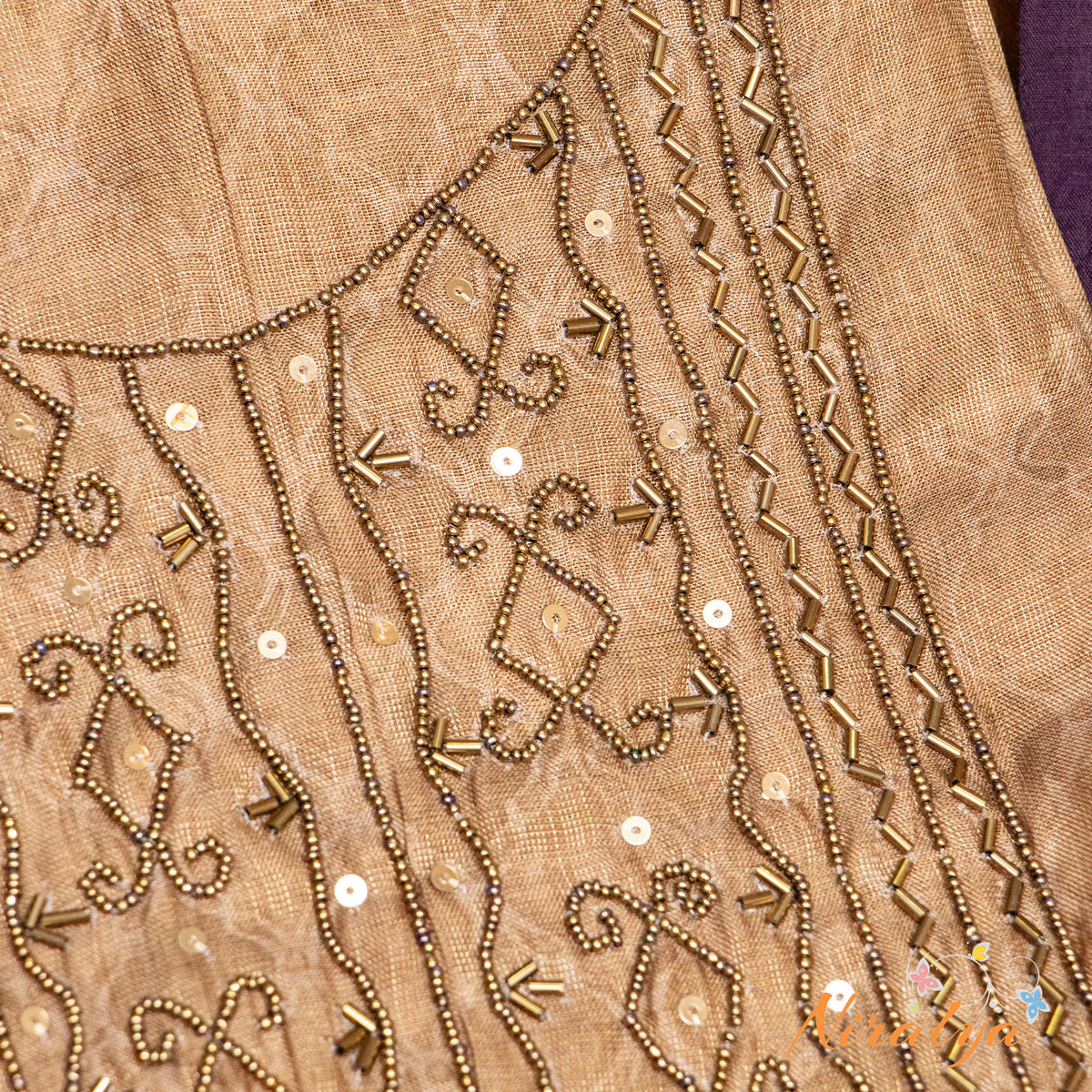 Salwar Material - Peach Beige