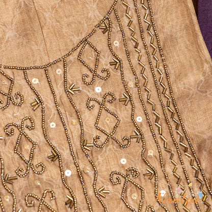 Salwar Material - Peach Beige
