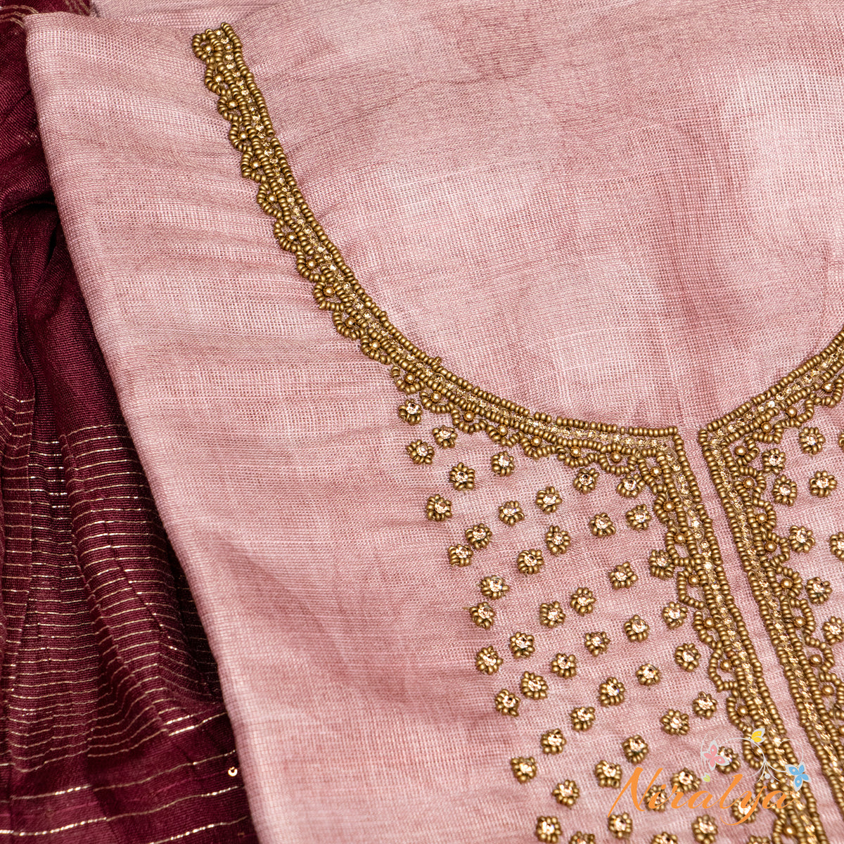 Salwar Material - Dusty Pink Slub
