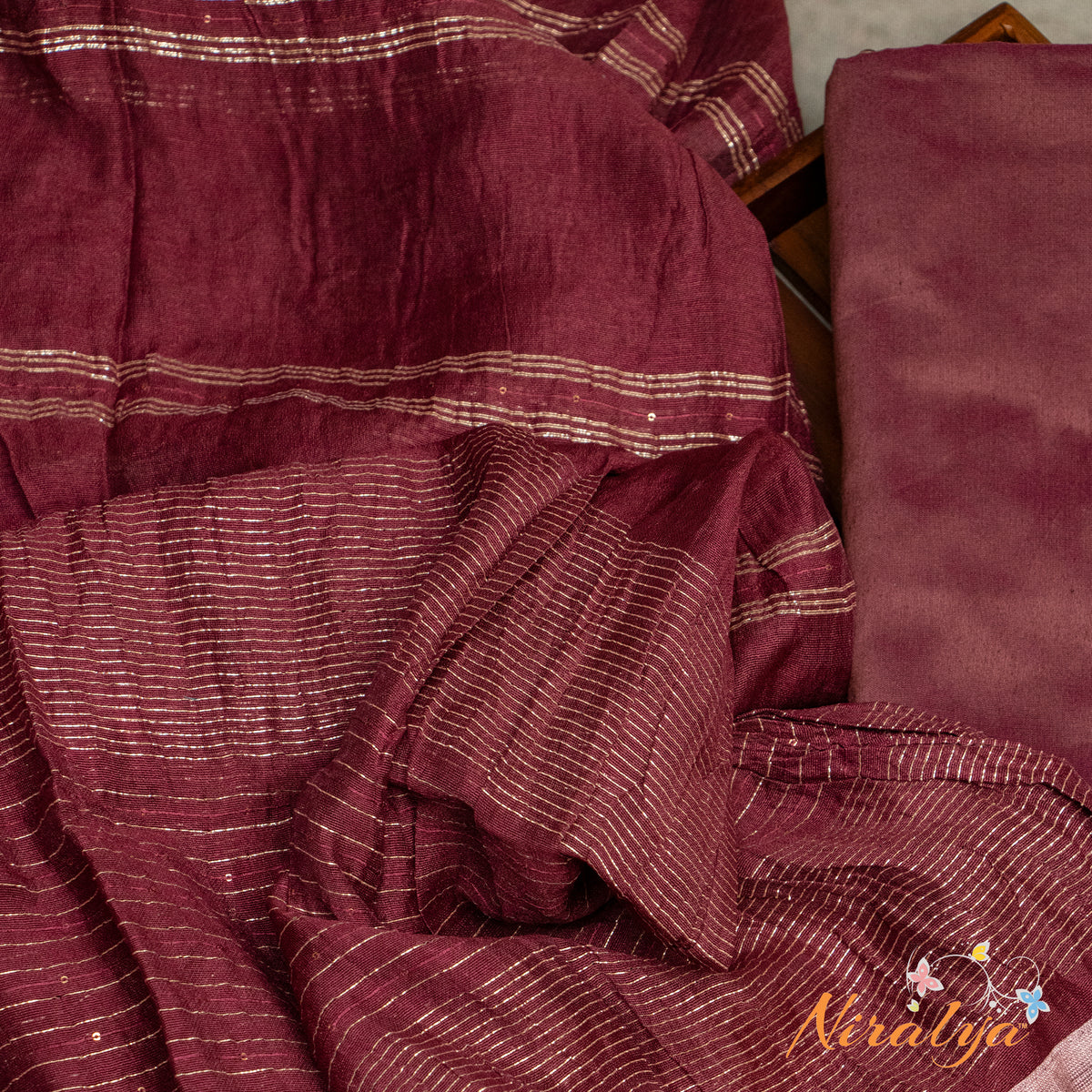 Salwar Material - Dusty Pink Slub