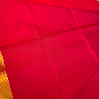 Pure Silk Cotton Saree - Maroonish Red